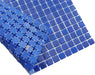 Electric Blue Anti Slip Glossy & Iridescent Glass Pool Tile Fusion