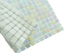 Twisted White Glossy & Iridescent Glass Pool Tile Fusion