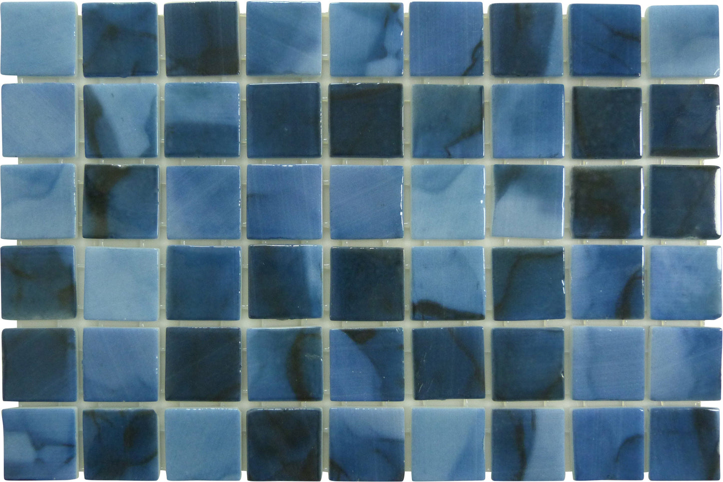 Modena Alfa Blue 2x2 Glossy Glass Tile Fusion