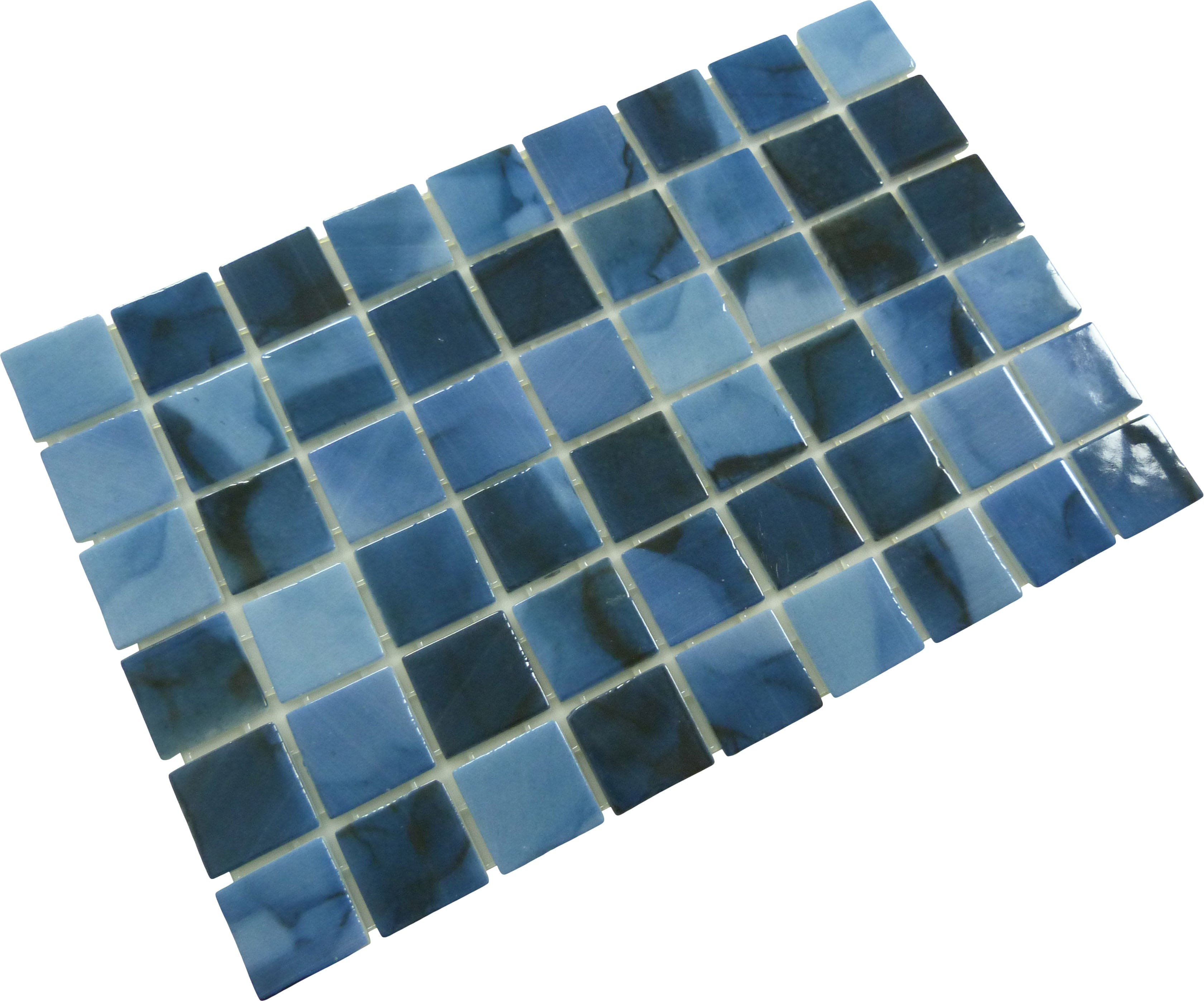 Modena Alfa Blue 2x2 Glossy Glass Tile Fusion