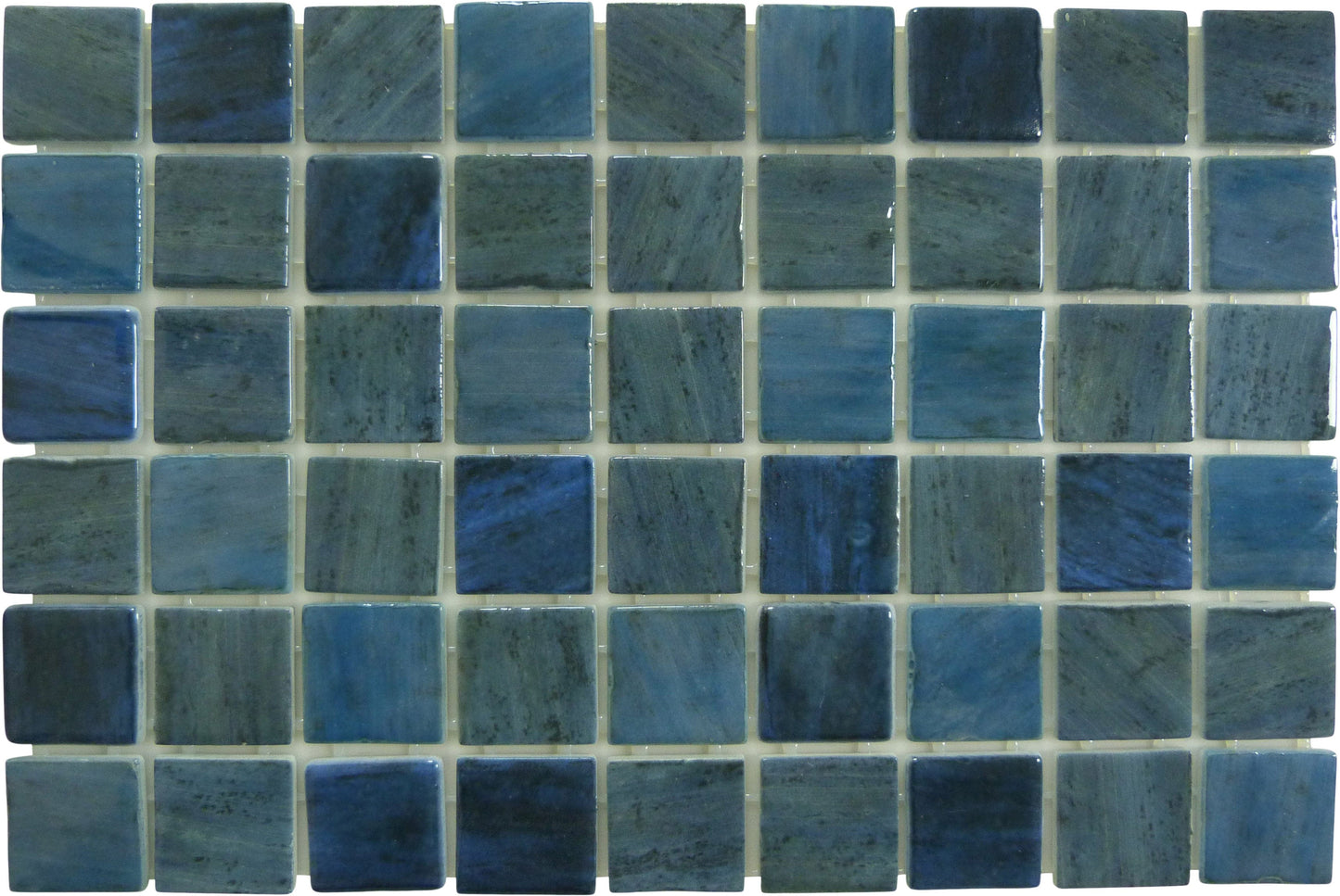 Modena Berlin Blue 2x2 Glossy Glass Tile Fusion