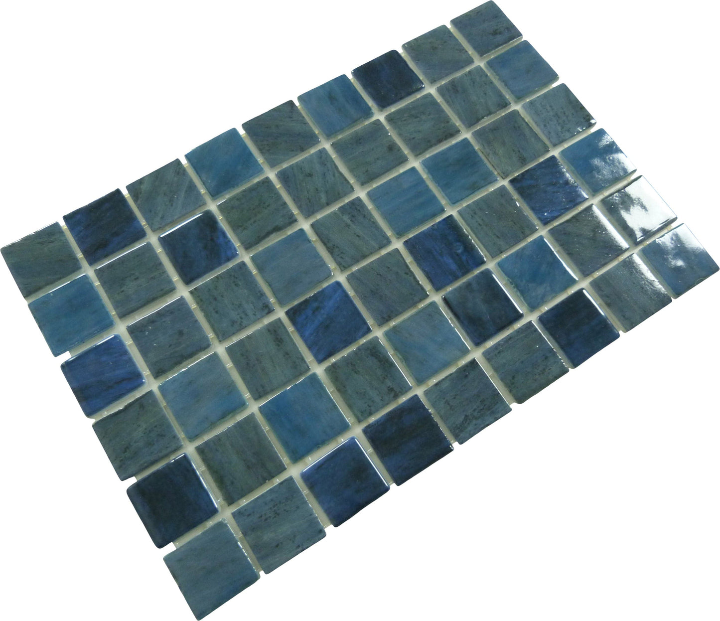 Modena Berlin Blue 2x2 Glossy Glass Tile Fusion