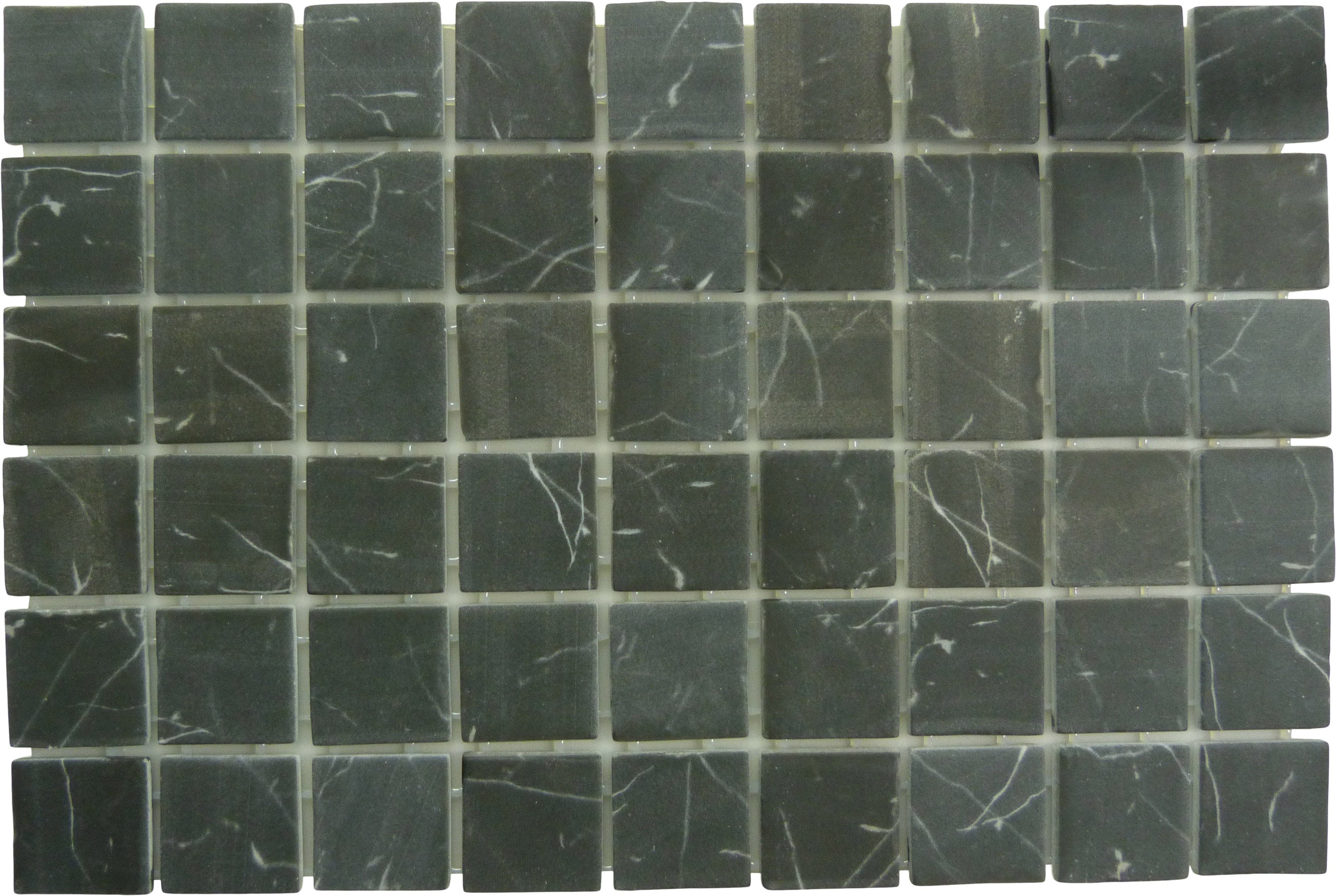 Modena Calatorao Black 2x2 Matte Glass Tile Fusion