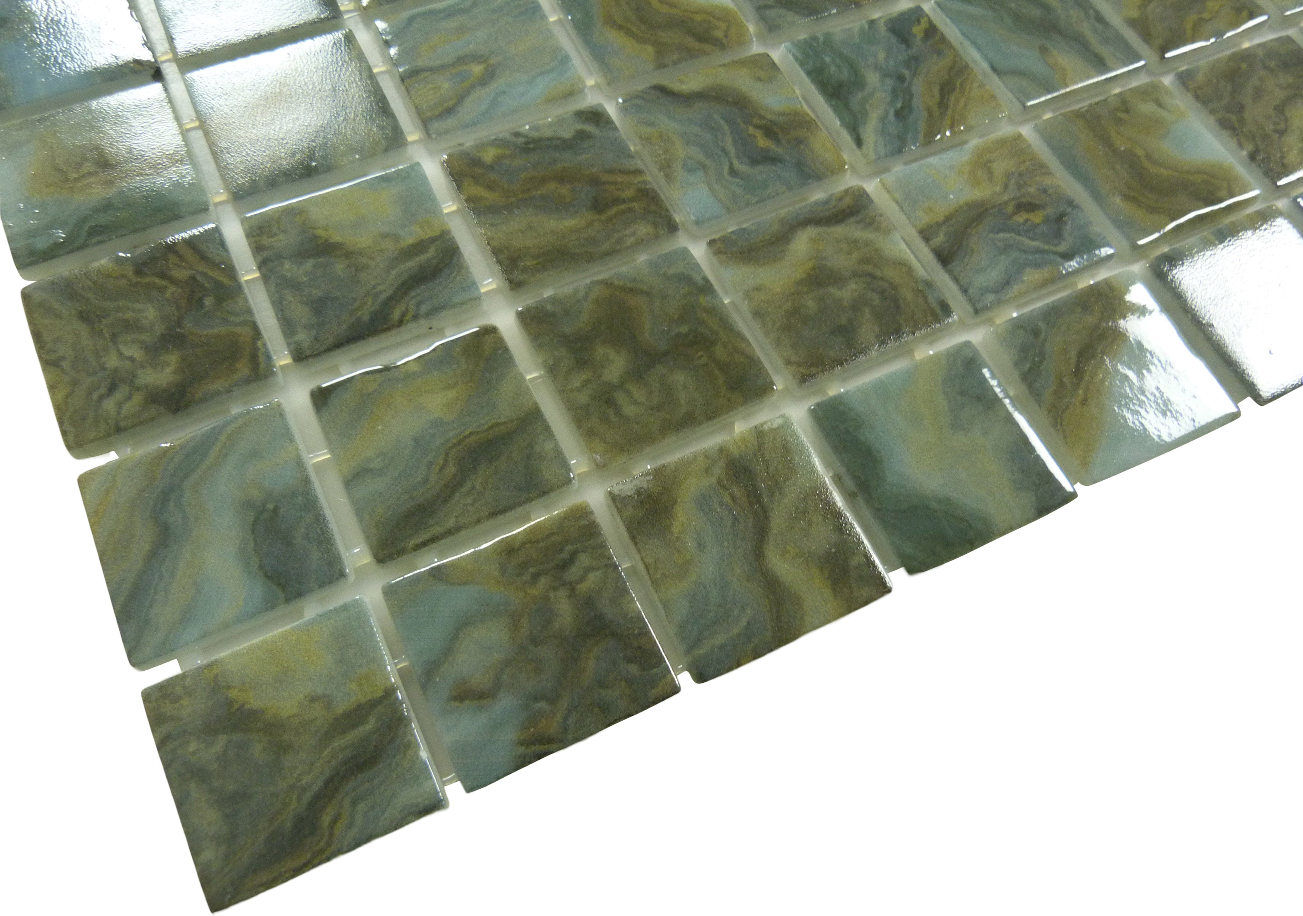 Modena Cannes Brown 2x2 Glossy Glass Tile Fusion