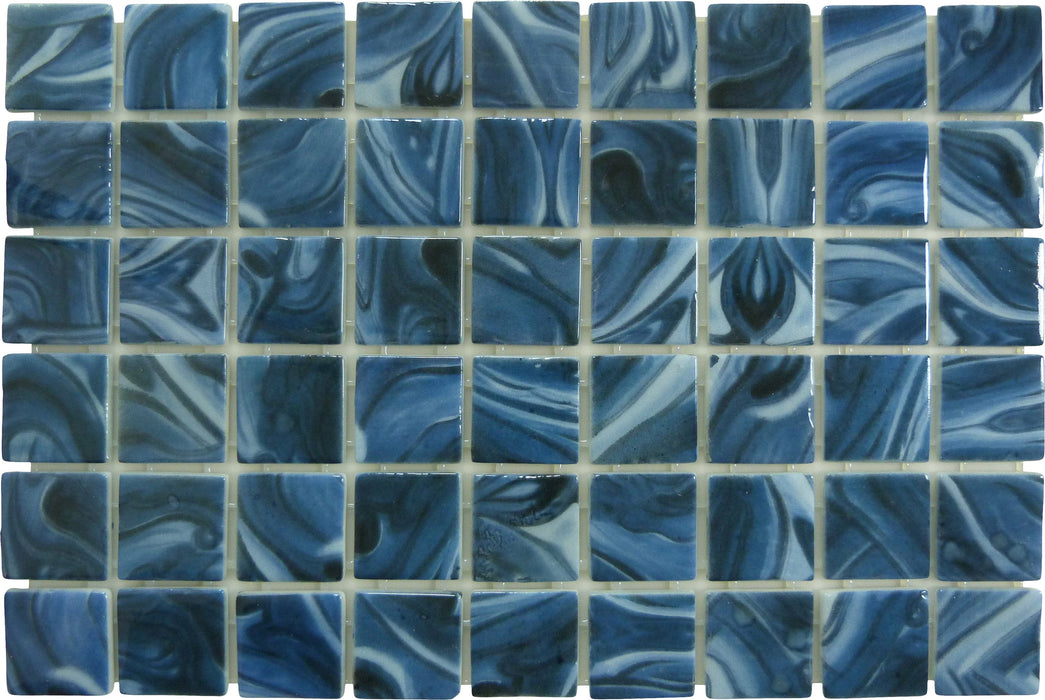 Modena Mexico Blue 2x2 Glossy Glass Tile Fusion