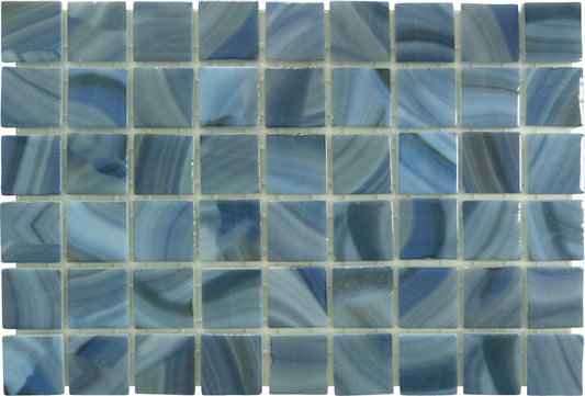 Modena Rio Blue 2x2 Glossy Glass Tile Fusion