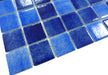 Newport Blue 2" x 2" Glossy Glass Pool Tile Fusion