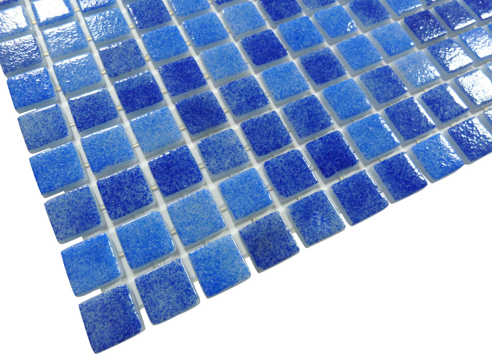 Newport Blue Anti Slip Glossy Glass Pool Tile Fusion