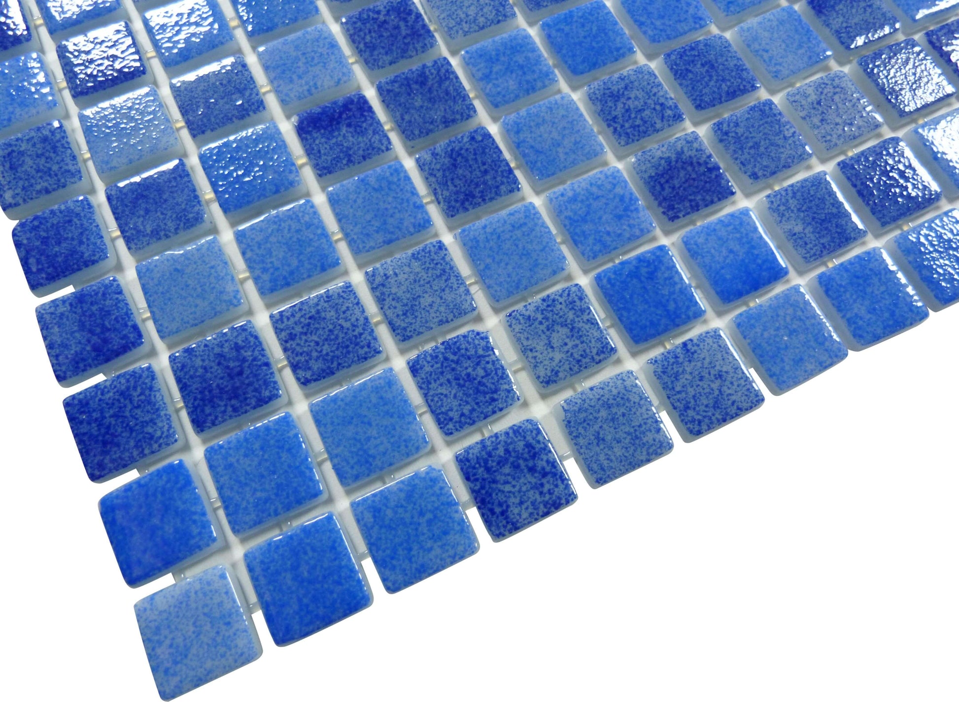 Newport Blue Glossy Glass Pool Tile Fusion