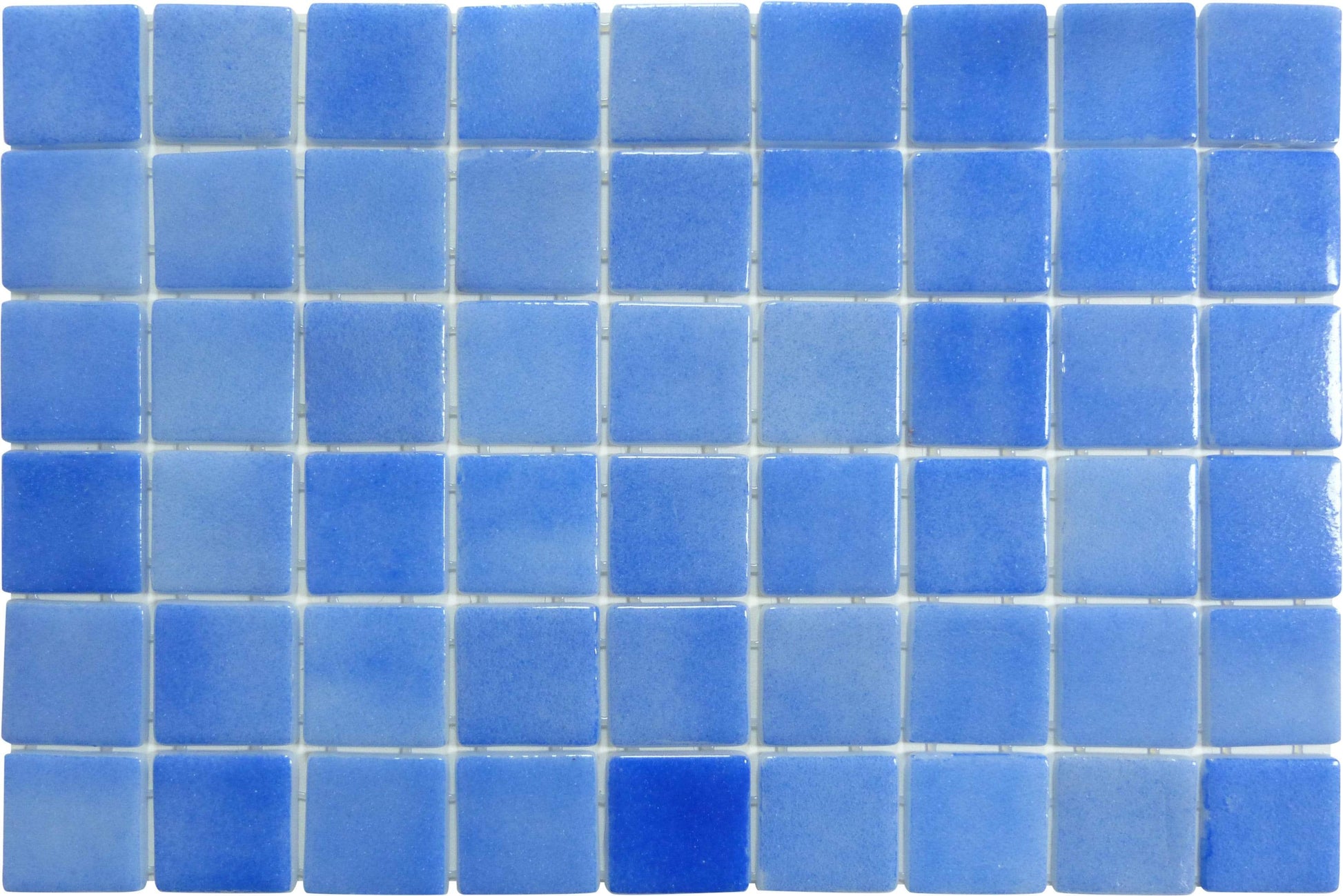 North Sea Blue 2" x 2" Anti Slip Glossy Glass Pool Tile Fusion