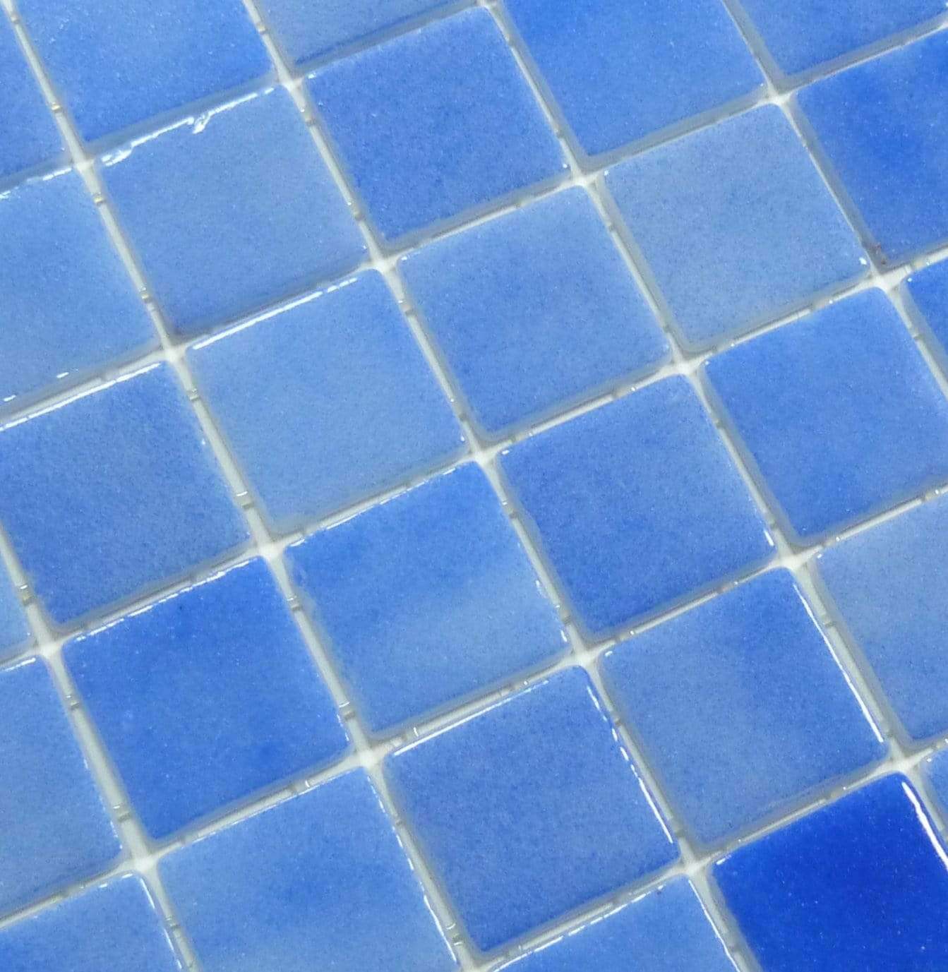 North Sea Blue 2" x 2" Anti Slip Glossy Glass Pool Tile Fusion