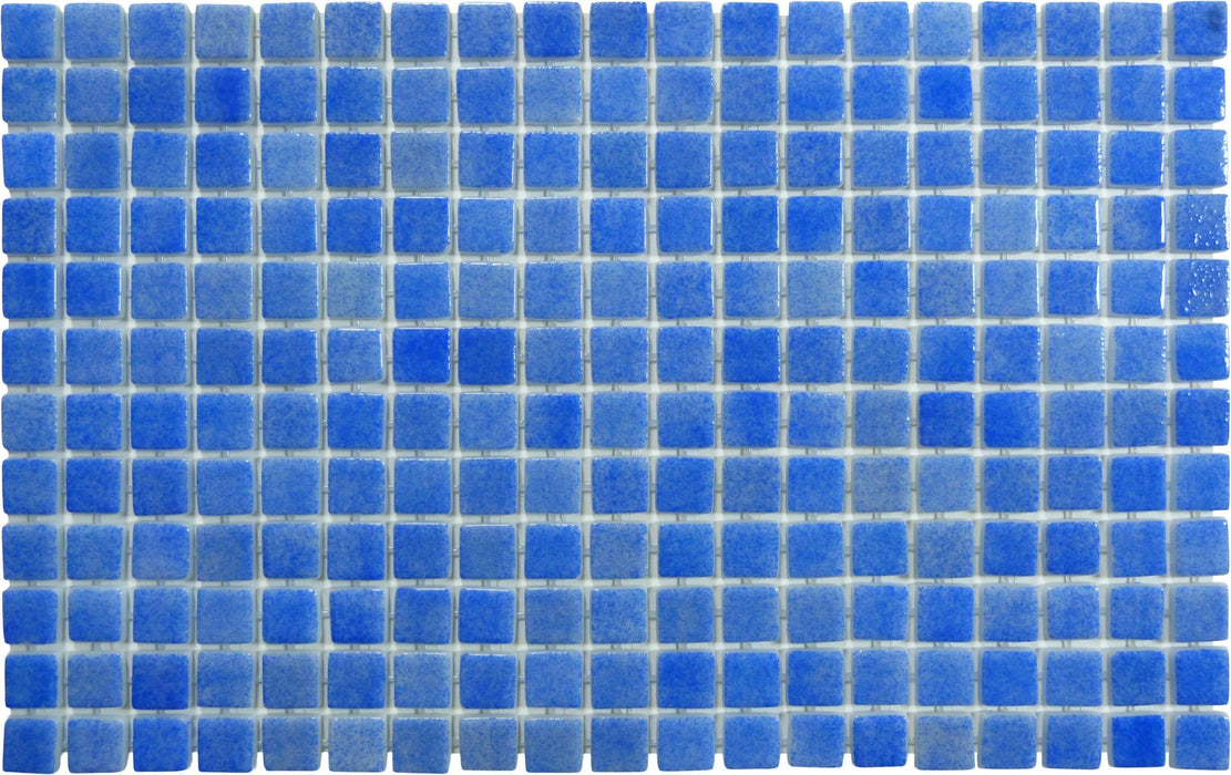 North Sea Blue Glossy Glass Pool Tile Fusion