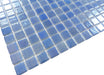 Overcast Blue Glossy & Iridescent Glass Pool Tile Fusion
