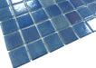 Planetarium Blue 2" x 2" Glossy & Iridescent Glass Pool Tile Fusion