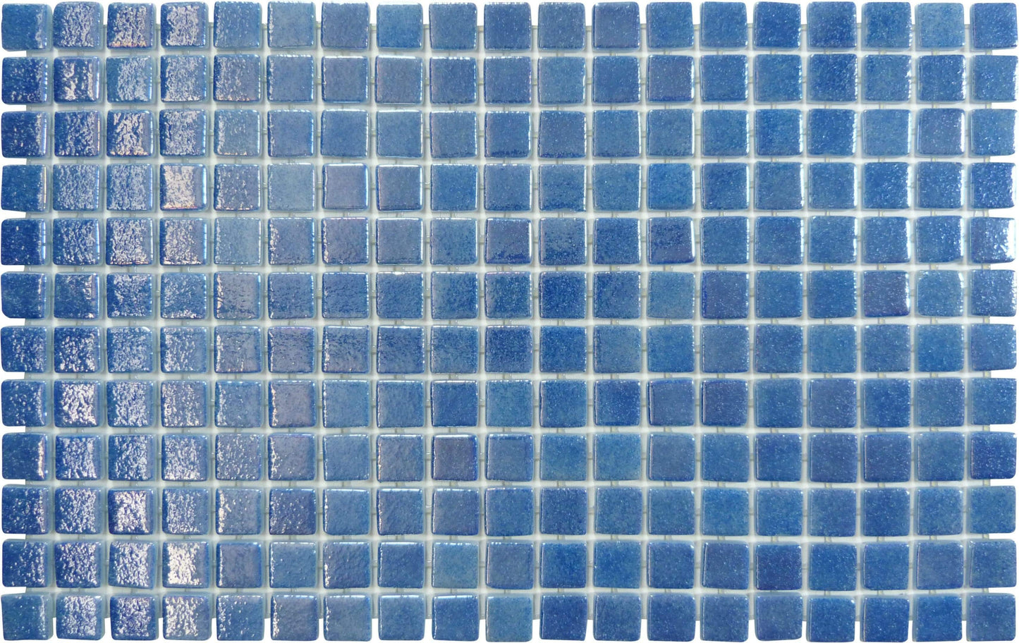 Planetarium Blue Anti Slip Glossy & Iridescent Glass Pool Tile Fusion