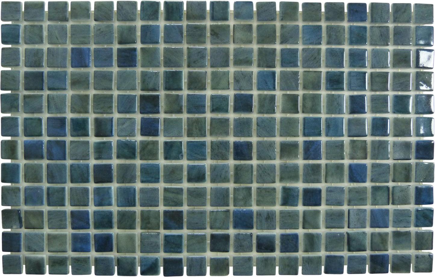 Quattro Berlin Blue 1x1 Glossy Glass Tile Fusion