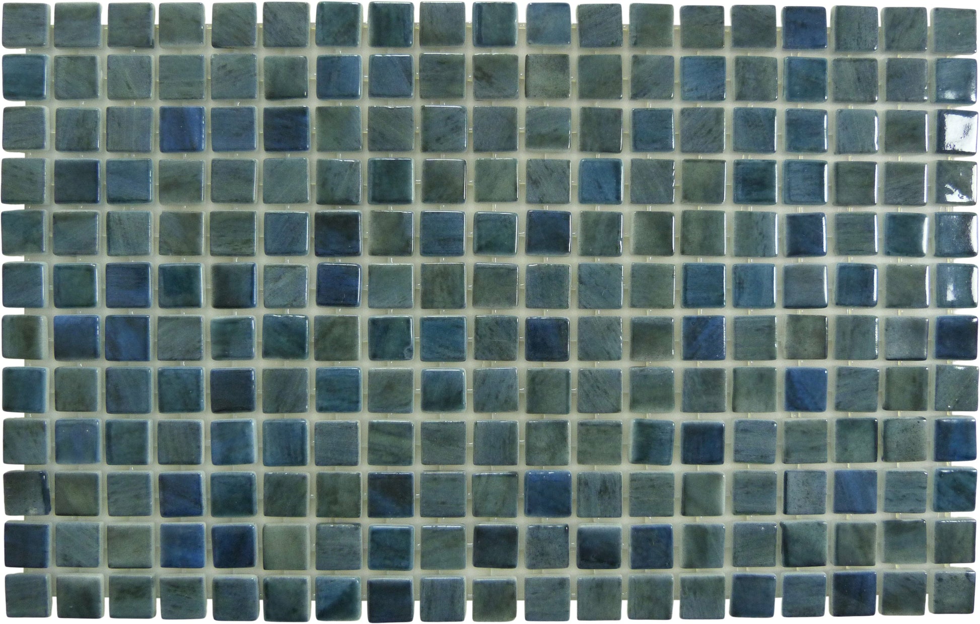 Quattro Berlin Blue 1x1 Glossy Glass Tile Fusion