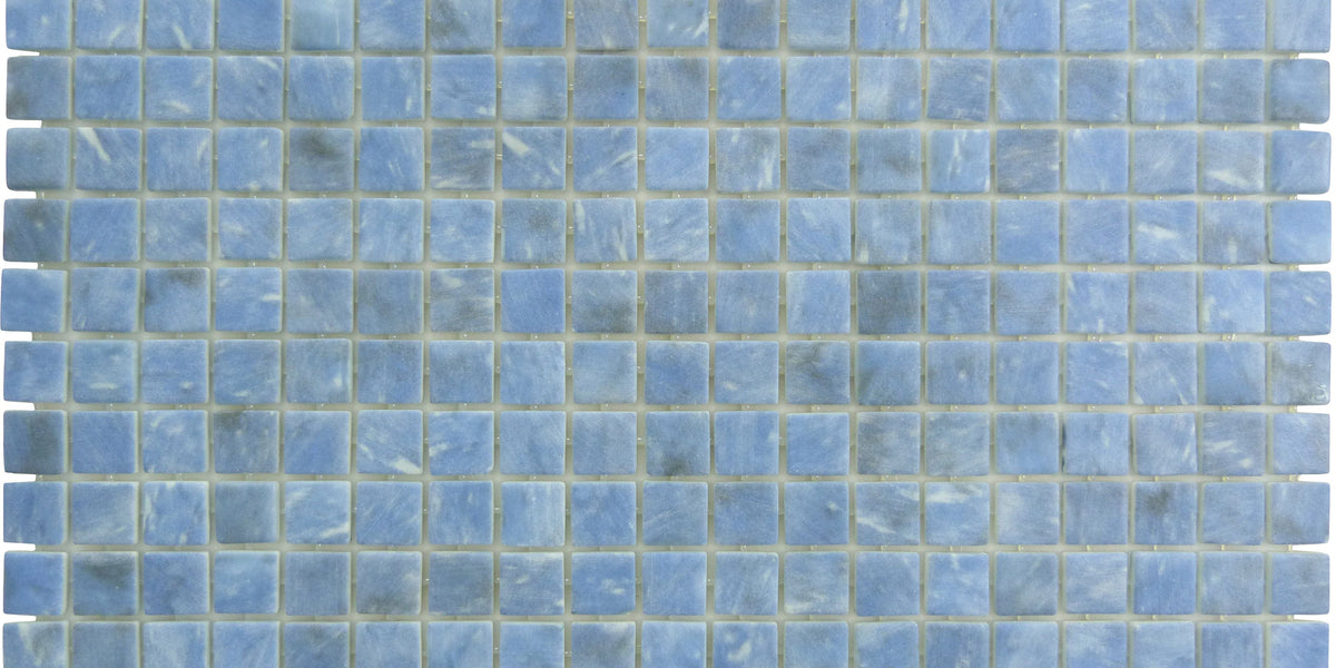 Quattro Blue Stone 1x1 Matte Glass Tile Oasis Tile