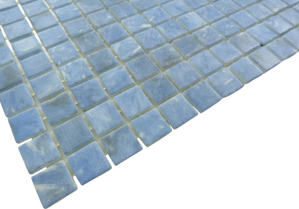 Quattro Blue Stone 1x1 Matte Glass Tile Fusion