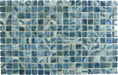 Quattro Como Blue 1x1 Glossy Glass Tile Fusion