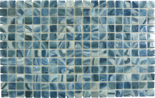 Quattro Como Blue 1x1 Glossy Glass Tile Fusion