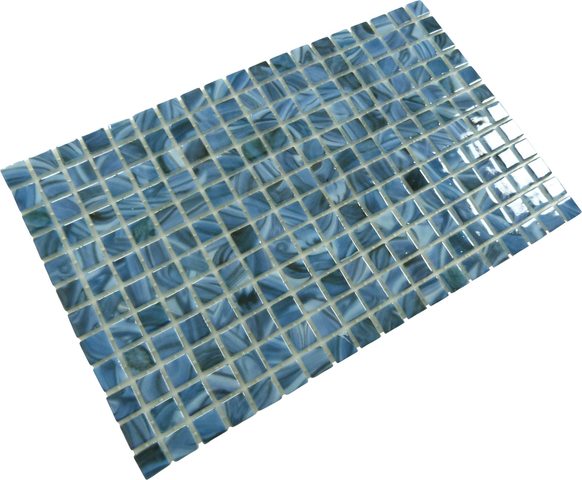 Quattro Mexico Blue 1x1 Glossy Glass Tile Fusion