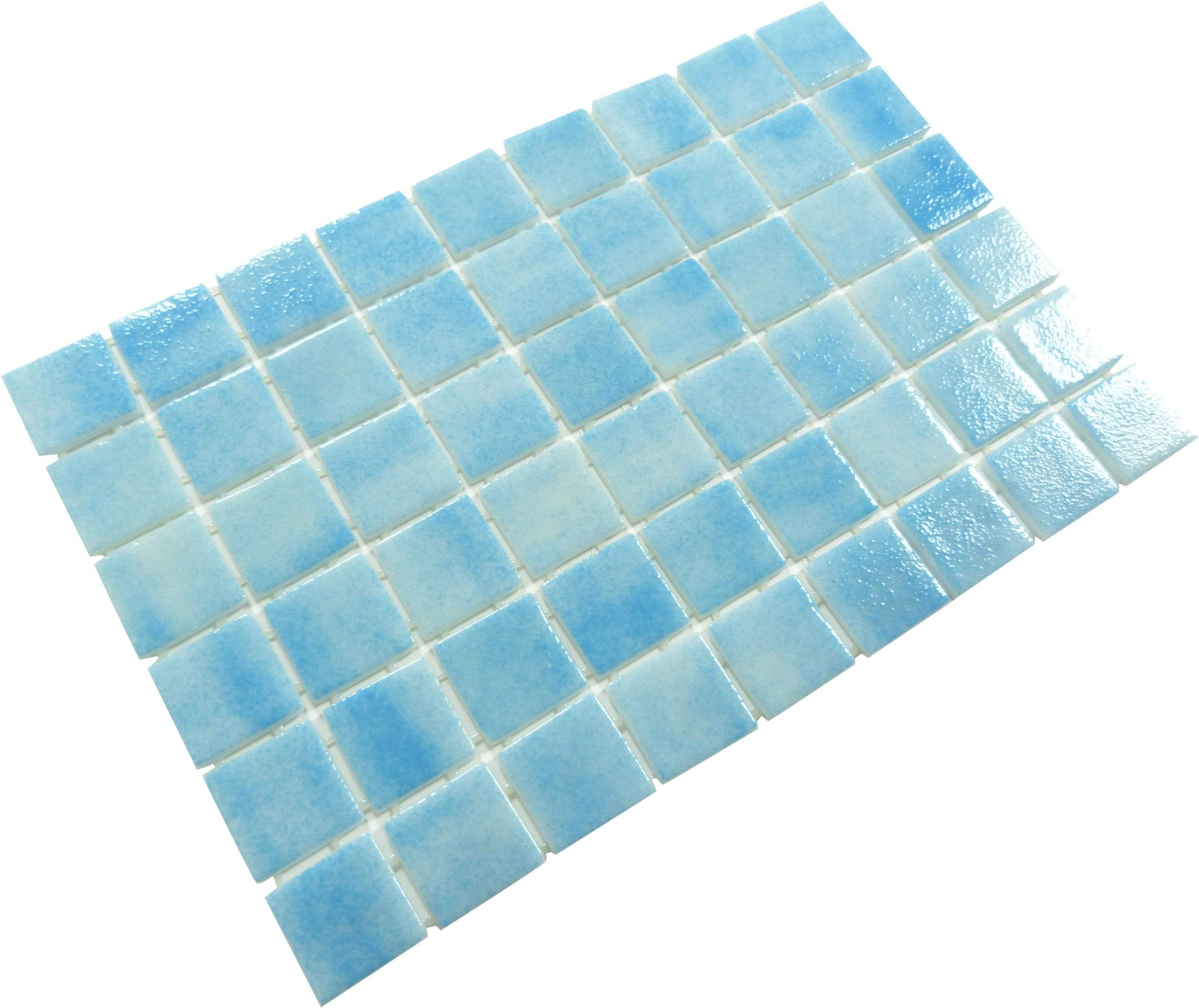 Songbird Blue 2" x 2" Glossy Glass Pool Tile Fusion