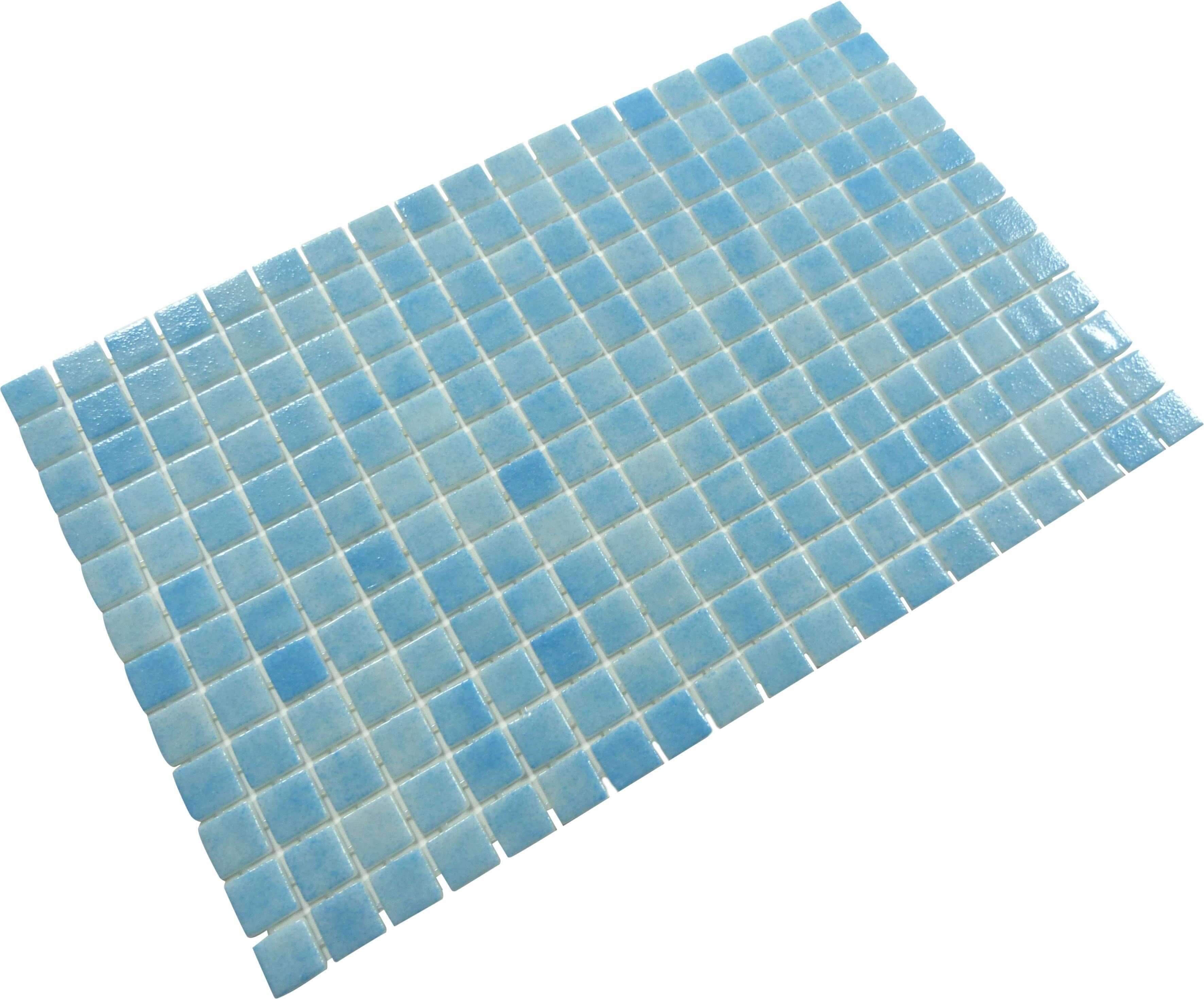 Songbird Blue Anti Slip Glossy Glass Pool Tile Fusion