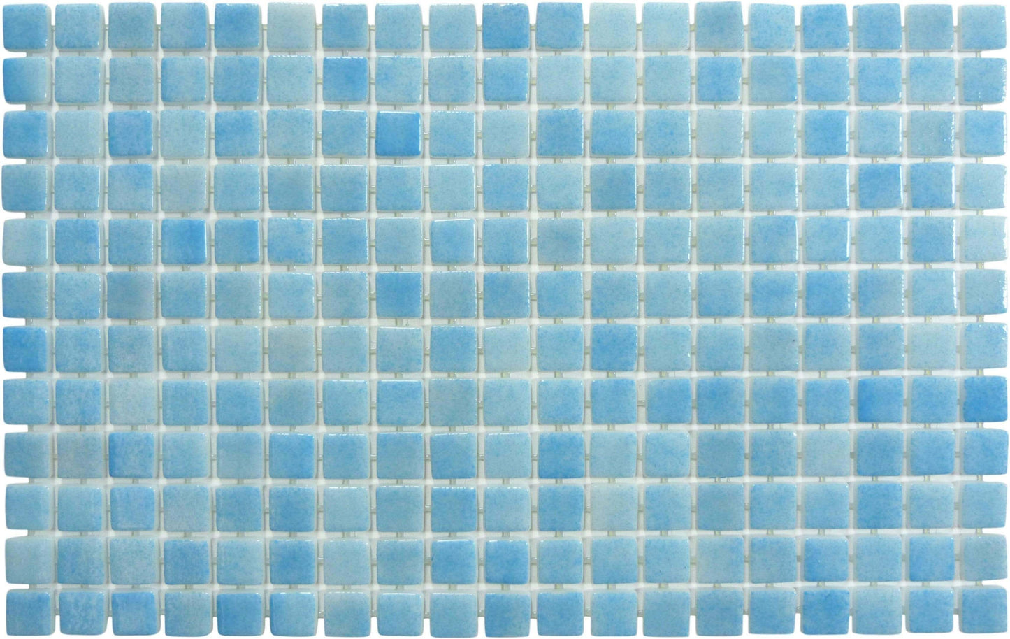 Songbird Blue Glossy Glass Pool Tile Fusion