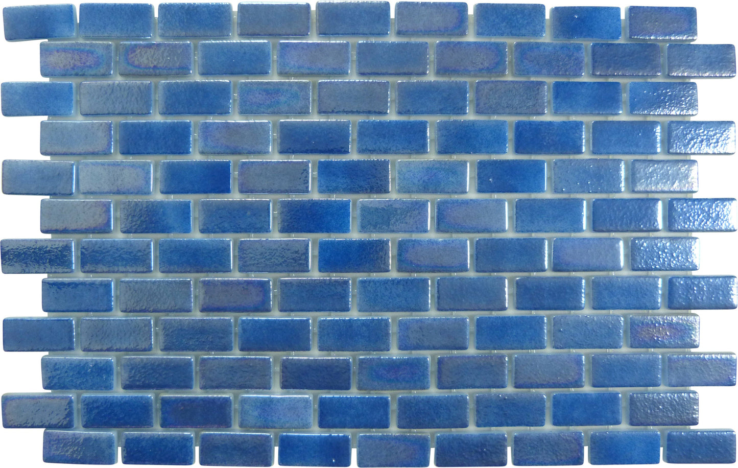 Subway Planetarium Blue 1x2 Glossy Glass Tile Fusion