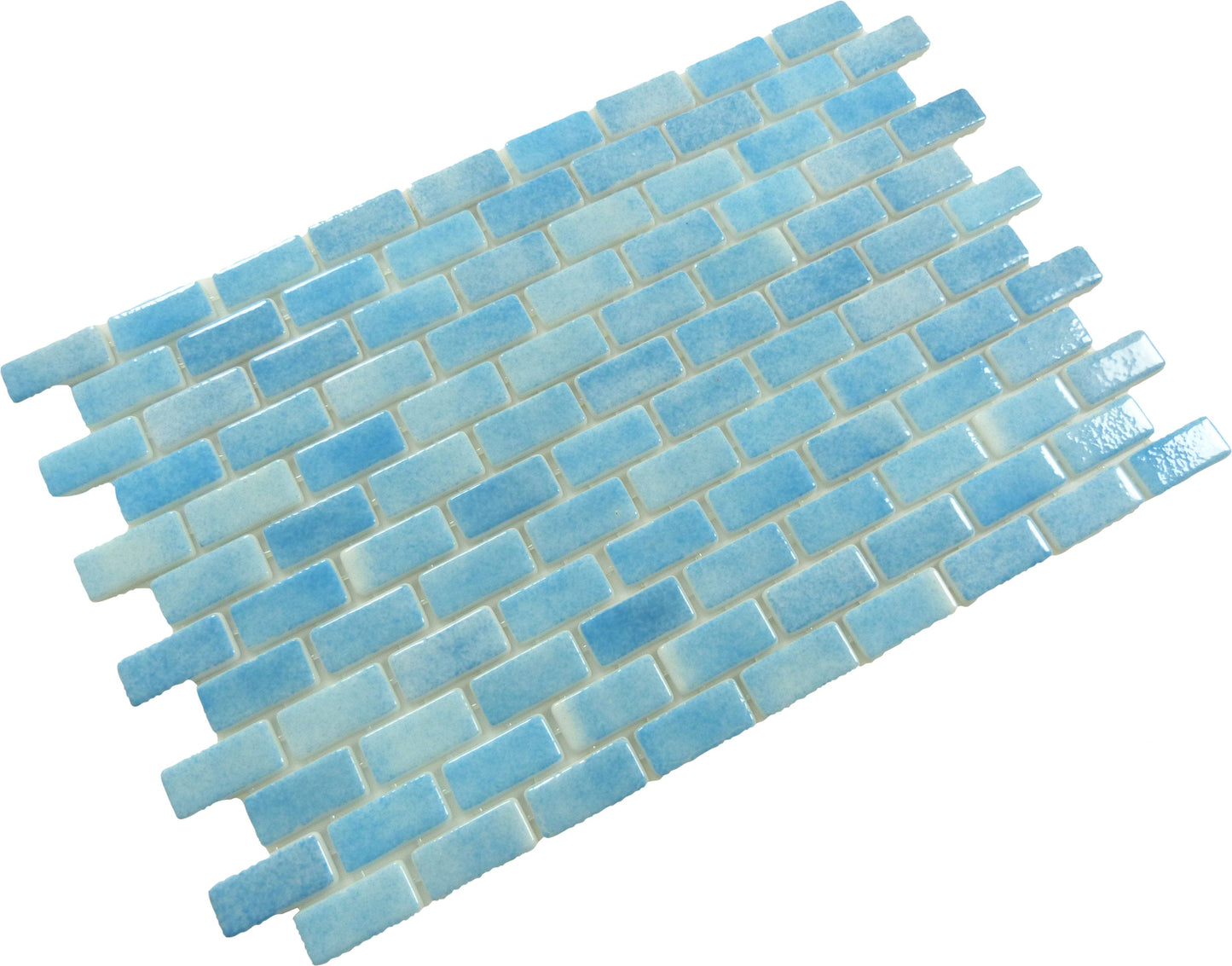 Subway Songbird Blue 1x2 Glossy Glass Tile Fusion