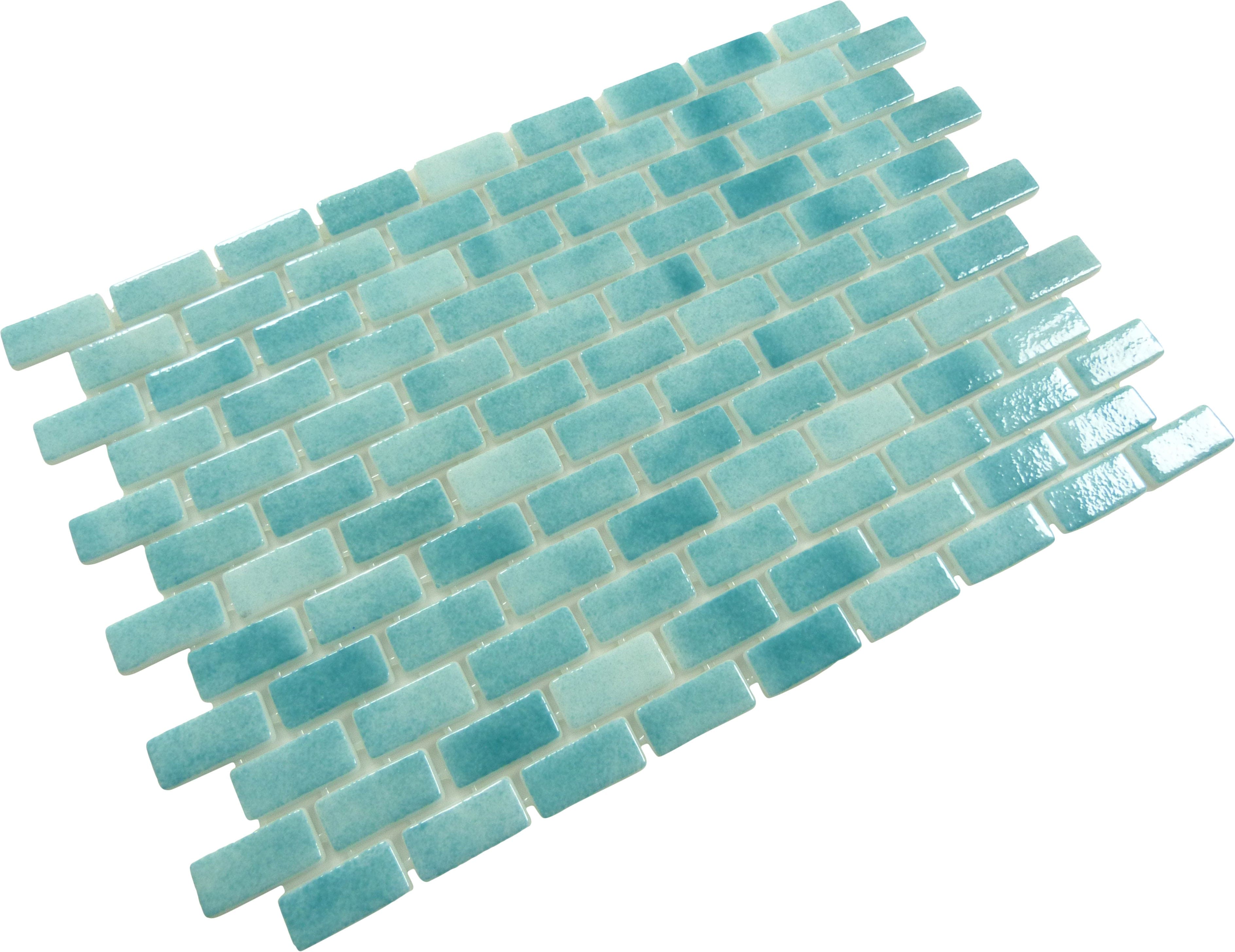 Subway Veridian Green 1x2 Glossy Glass Tile Fusion