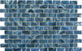 Subway Vogue Mexico Blue 1x2 Glossy Glass Tile Fusion