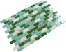 Subway Winchester Sage Green 1x2 Glossy Glass Tile Fusion