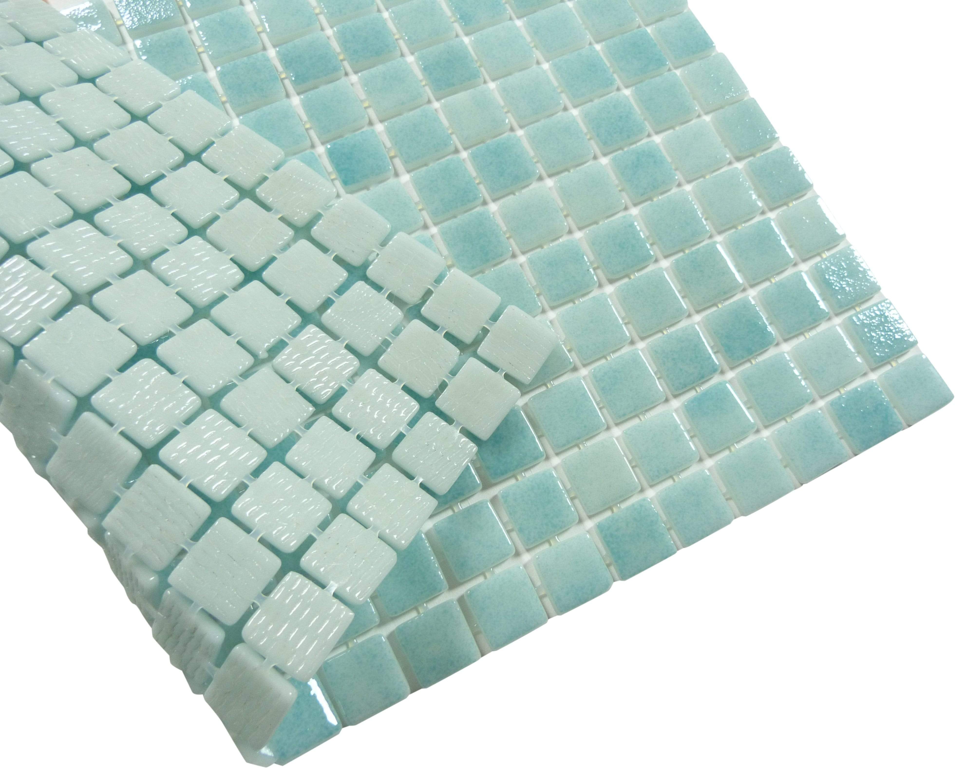 Veridian Green Glossy Glass Pool Tile Fusion