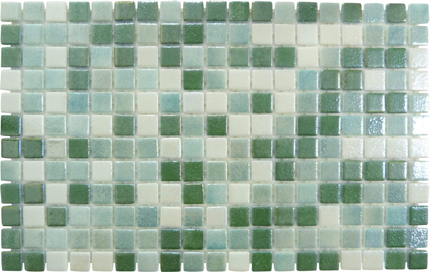 Winchester Sage Green Anti Slip Glossy & Iridescent Glass Pool Tile Fusion