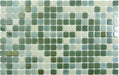 Winchester Sage Green Glossy & Iridescent Glass Pool Tile Fusion