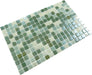Winchester Sage Green Glossy & Iridescent Glass Pool Tile Fusion