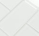 Ice Block White 3'' x 6'' Glossy Glass Subway Tile Horizon Tile