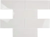 Ice Block 3'' x 8'' Glossy Glass Subway Tile Horizon Tile