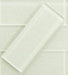 Linen Ice White 3'' x 8'' Glossy Glass Subway Tile Horizon Tile