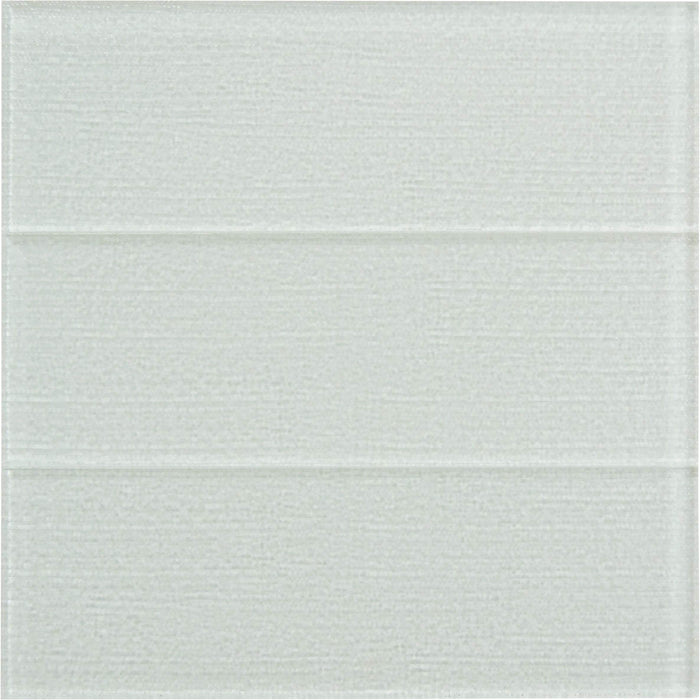 Linen Ice White 4'' x 12'' Glossy Glass Subway Tile Horizon Tile