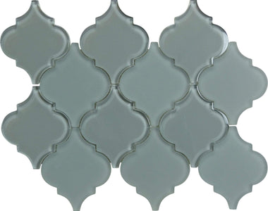 ARABESQUE GREY LANTERN GLOSSY and FROSTED GLASS TILE