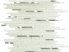 White Shadow White Random Bricks Glass and Metal Glossy & Frosted Tile Horizon Tile