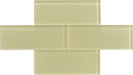 Linen Beige 3'' x 8'' Glossy Glass Subway Tile Horizon Tile