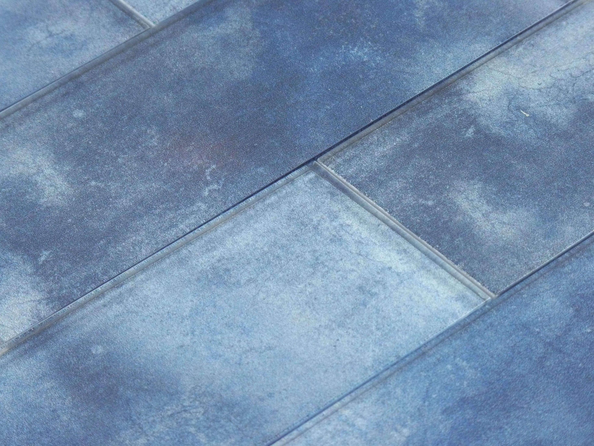 Denim Blue 3" x 9" Glossy Glass Subway Tile Horizon Tile