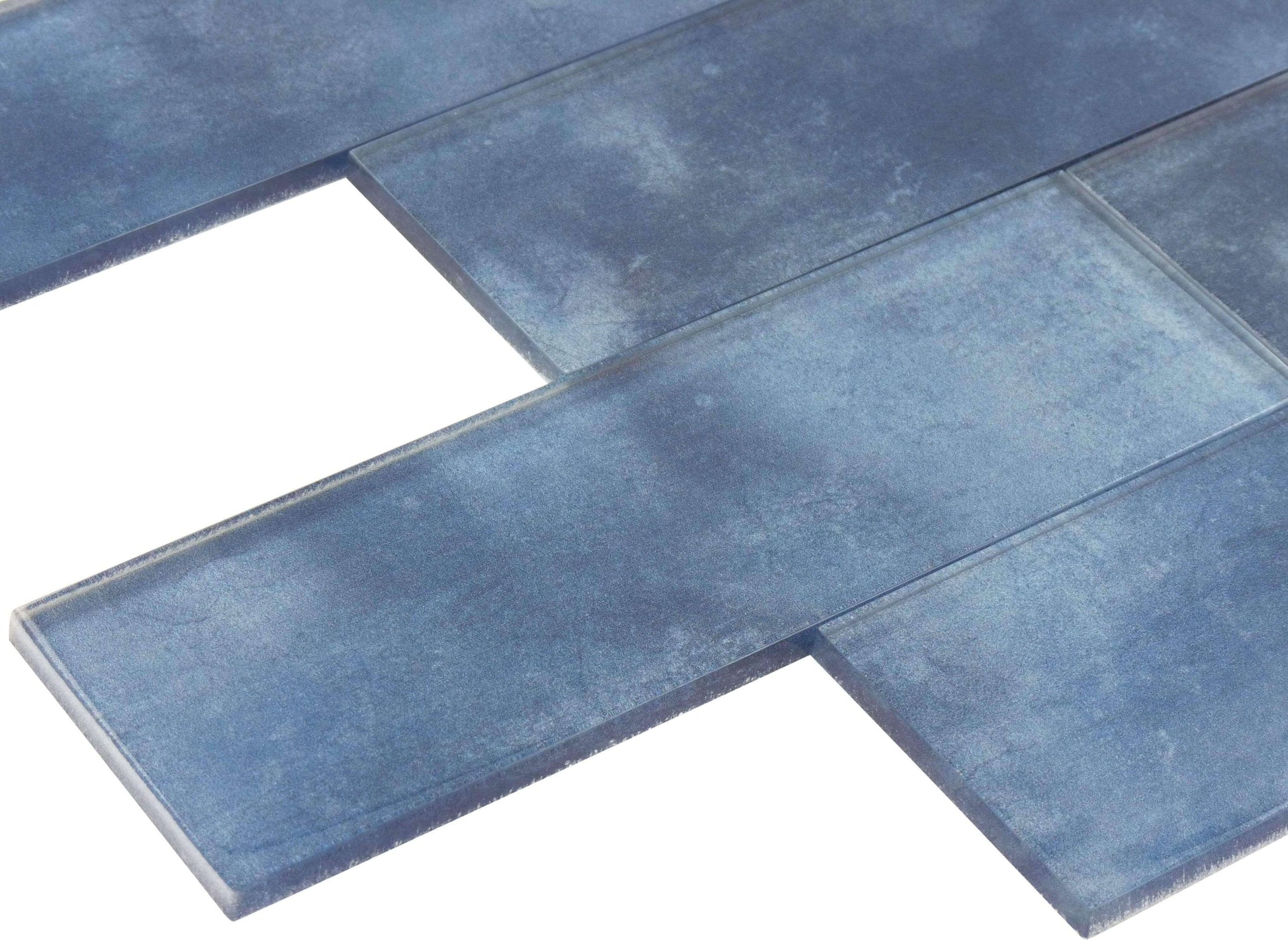 Denim Blue 3" x 9" Glossy Glass Subway Tile Horizon Tile