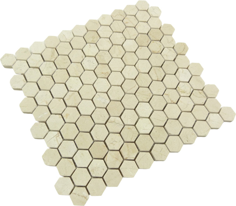 Cream Marfil Cream/Beige Hexagon Stone Polished Tile Horizon Tile