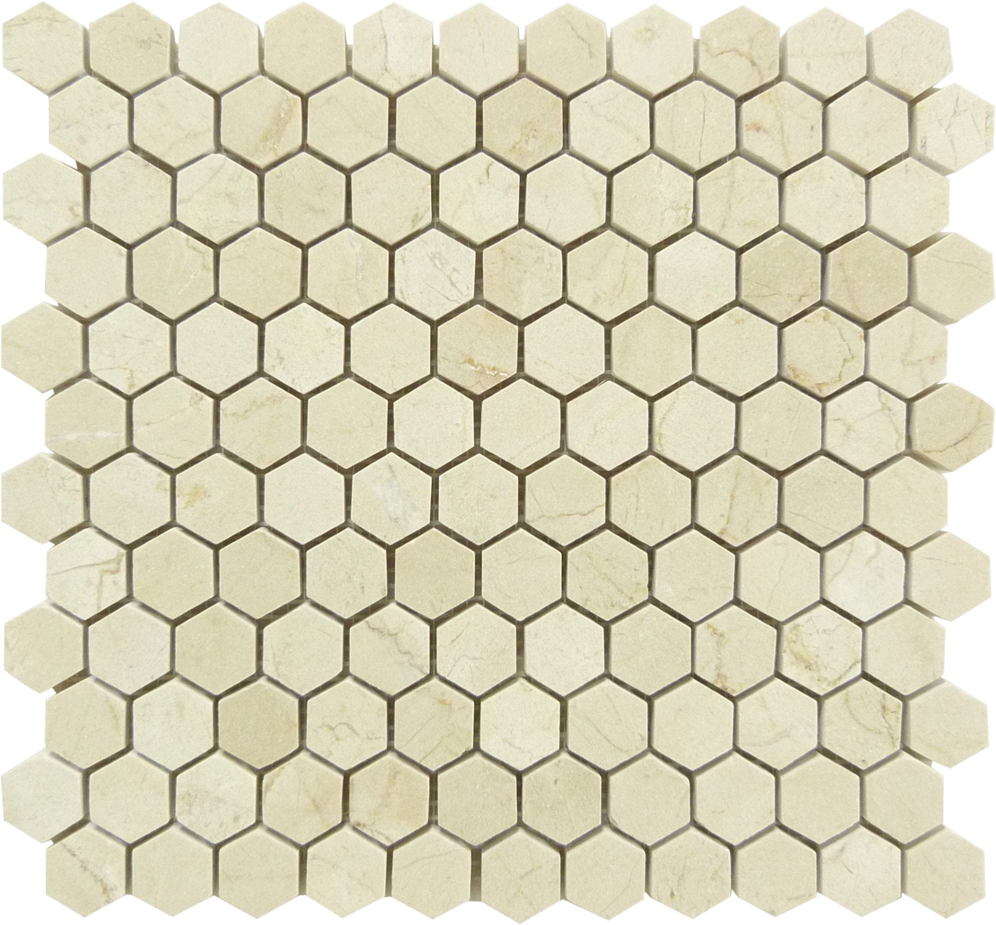 Cream Marfil Cream/Beige Hexagon Stone Polished Tile Horizon Tile