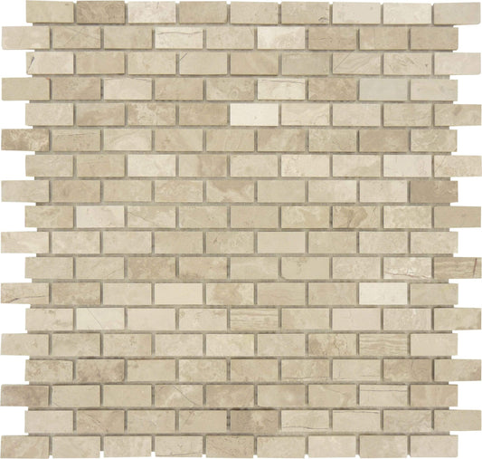 Light Brown Mini Brick Polished Marble Tile Horizon Tile